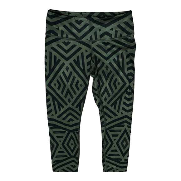 Lululemon Wunder Under Leggings Luxtreme Chevron Shuffle Fatigue Green Sz 4 - Picture 4 of 14
